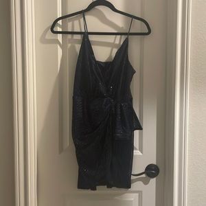 Navy blue sequin dress